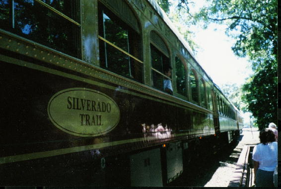 Boarding the train.