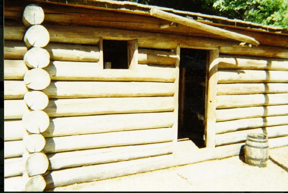 One of the fort's cabins.