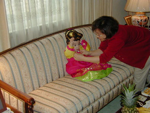 Thank you Aunt for making me look just right.