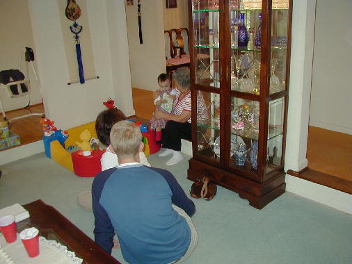 Taking a break between presents.