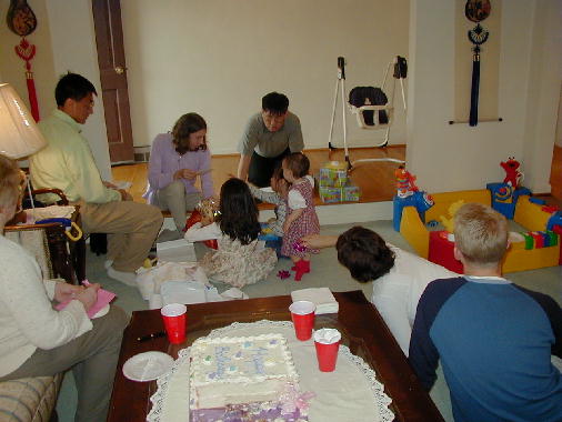 Eileen with her audience.