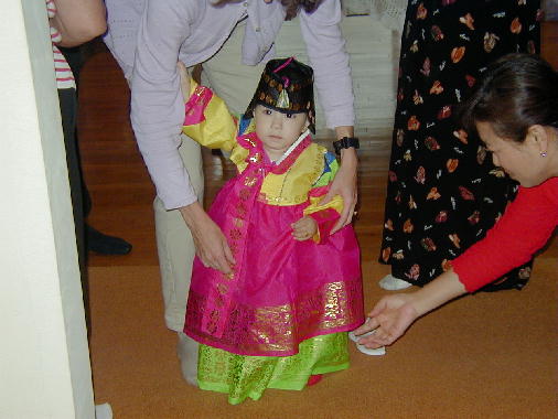 Eileen in the traditional dress.
