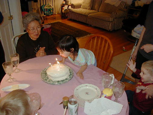 Blow out the candles.