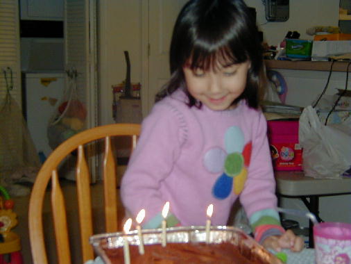 Eileen makes a wish.