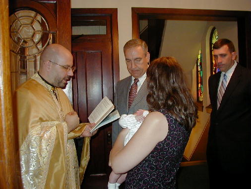Michael receives his first blessing.
