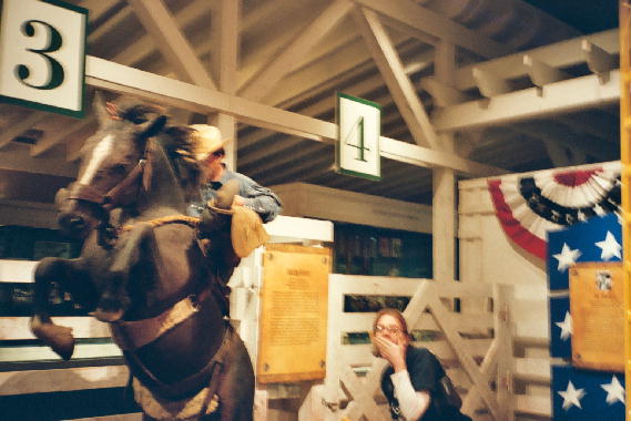 Mary says,"Don't get too close at the rodeo."