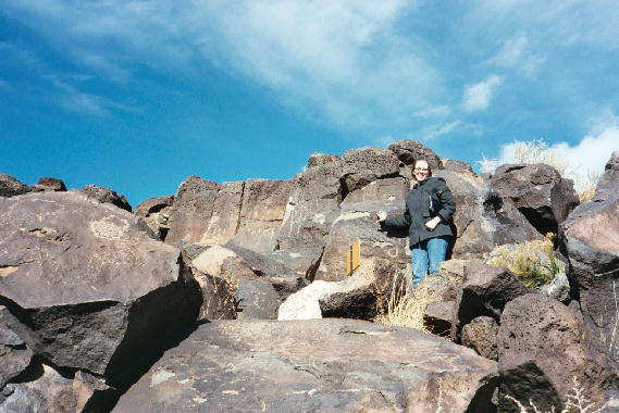 Mary and the petroglyphs